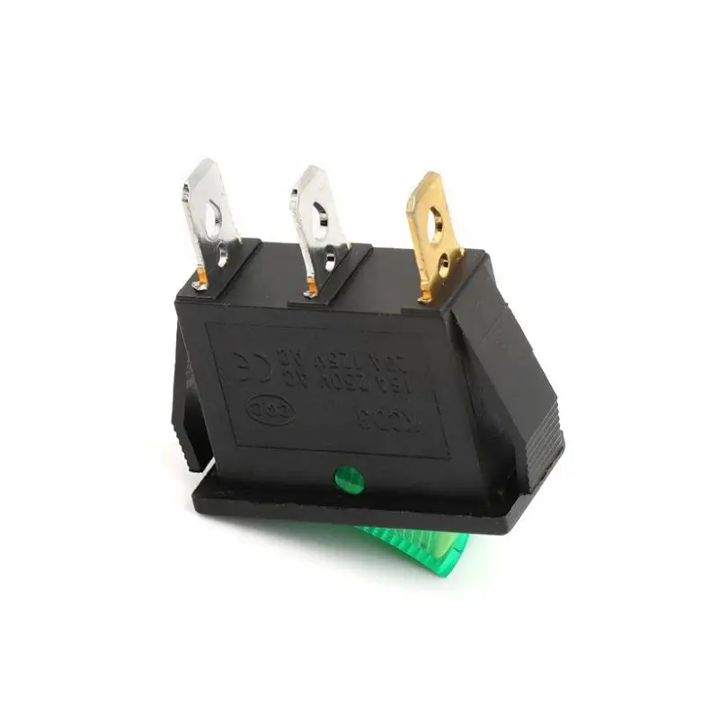 Rocker Switches KCD3-101 KCD3 15A 250V 20A 125VAC 3 Pins Green Led Rocker Switches