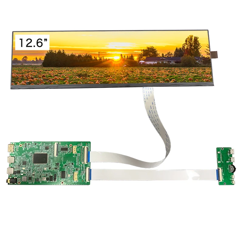 factory 12.6 inch ips tft lcd module display 1920x515 usb type c ultra wide stretched bar lcd screen display lcd advertising