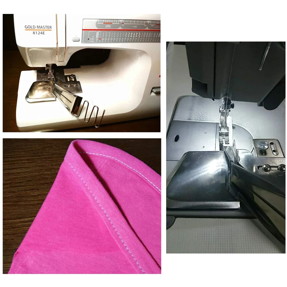DY123 Sewing Machine Double Folder Clean Finish Top & Bottom Binding Binder Attachment Tape Binder Right Angle Bias Binder