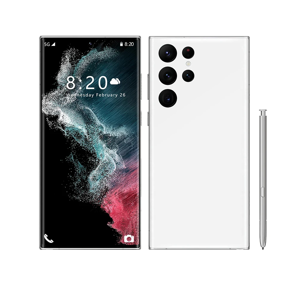 Смартфон S23 Ultra 5G 16 ГБ 512 Snapdragon 8 10 ядер со стилусом 7 2 Дюйма Android 12