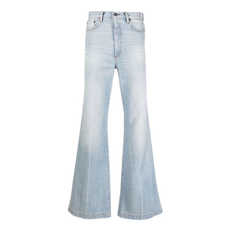 wholesale OEM LOGO style  High Waist Fashion Stretch Pocket Denim Jeans Flare Jeans for men