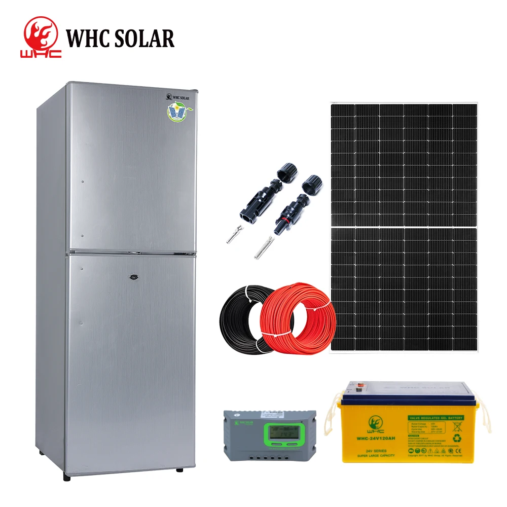 WHC Solar 12V/24V DC R134a Solar Freezer Refrigerator 50L 98L 108L 118L 178L 198L 218L 268L Solar Fridge Freezer