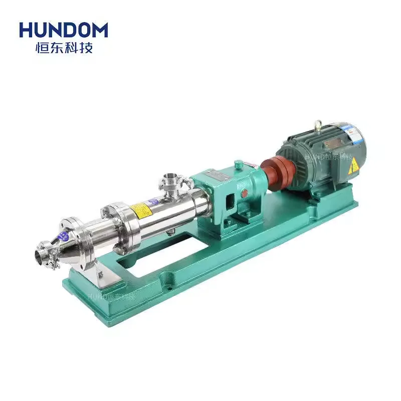 HENGDONG Factory Price Industrial High Viscosity Single Screw Pump Suitable For High Concentration Paint  Sludge ETC