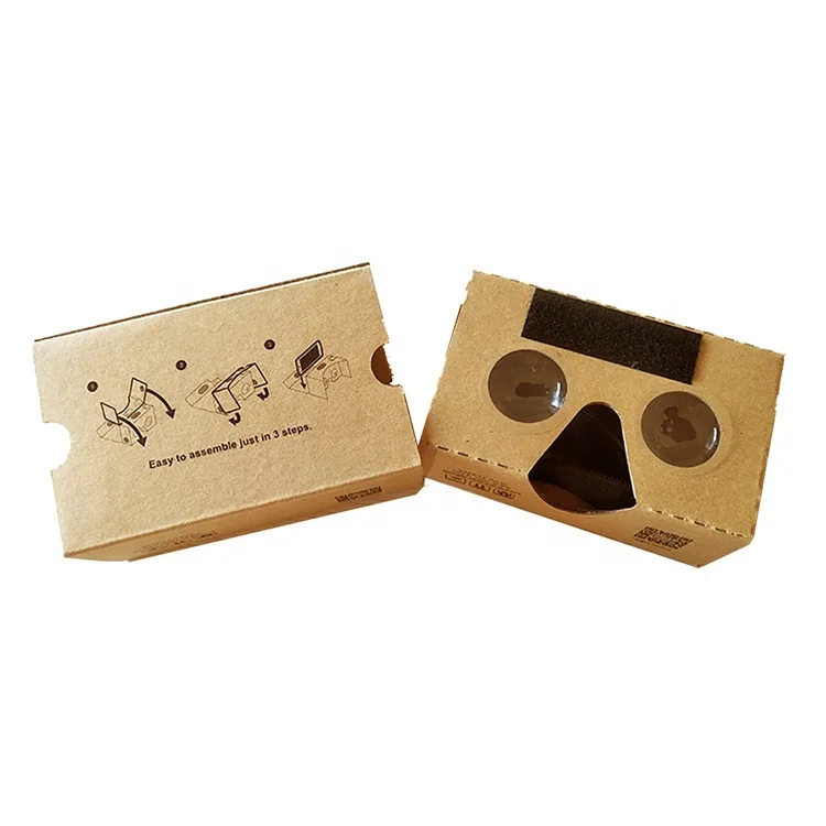 Картонные очки виртуальной реальности 3D Box, очки из крафт-бумаги, видео виртуальной реальности Google Cardboard 2,0 VR