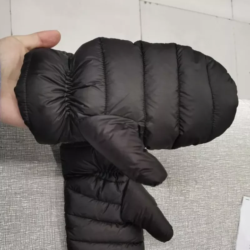windproof waterproof Ultralight Outdoor Down Mittens Nylon Fabric Camping Down Winter Puffy Gloves