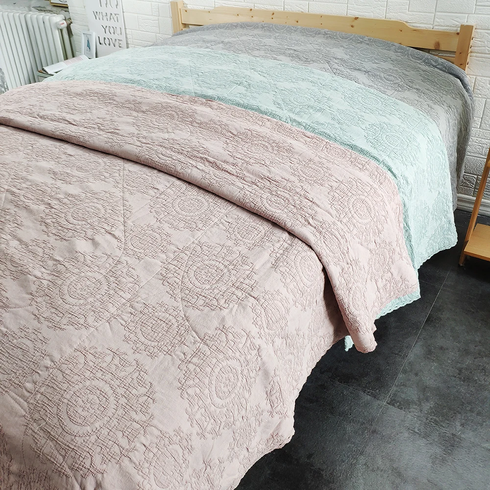 Popular wholesale 100% cotton bedding cover quilted bedspread bedding set