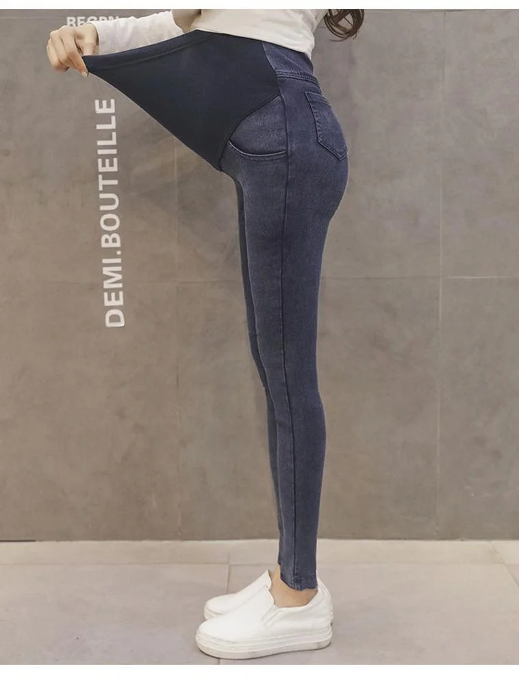 
Trousers For Pregnant Women Clothes Elastic Waist Maternity Pants Abdominal Pregnancy Jeans Stretch Leggings Clothing 