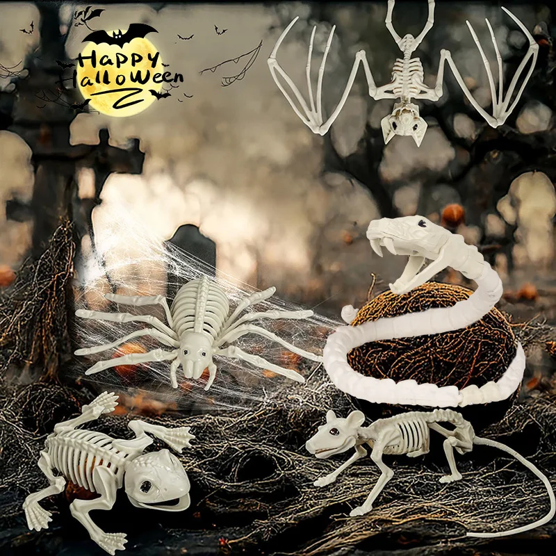 Halloween Realistic 36Inch 90cm Bendable Hanging Pumpkin Skeletons Skulls Animals Skeletons For Halloween Decorations