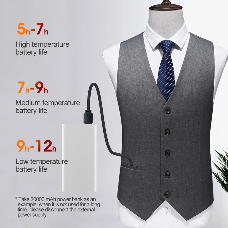 The Body Feels Comfortable Composite Fiber Powered By The Heat Without Radiation Smart Heated Vest