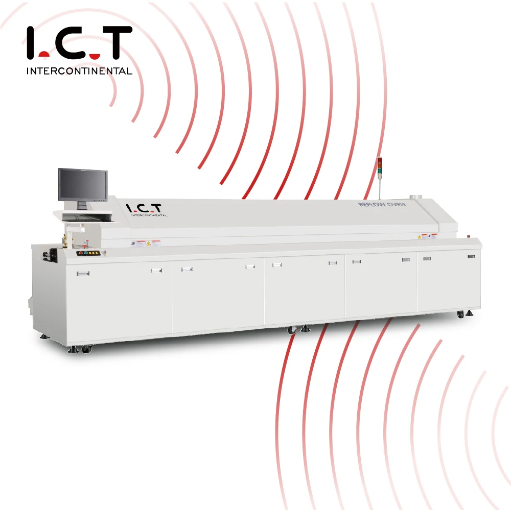 10 Heating Zones High Efficiency LED Vacuum Reflow Oven High Stability Reflow Oven SMT Assembly PCB Oven Reflow