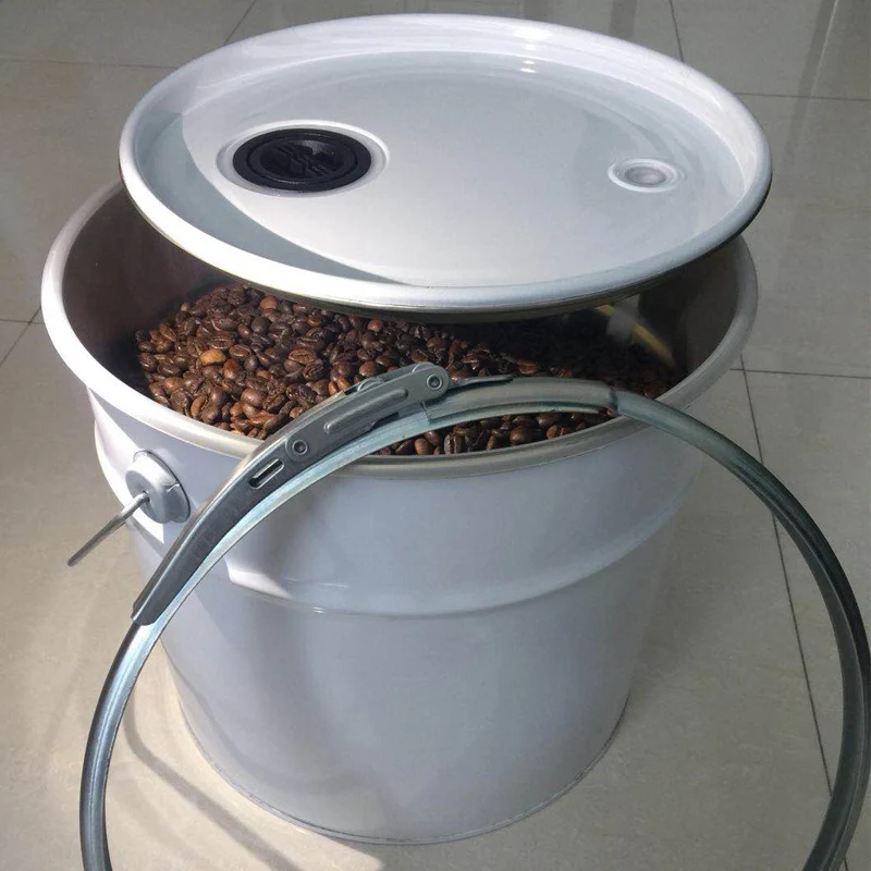 wholesale air valve bucket empty bucket for roasted coffee bean