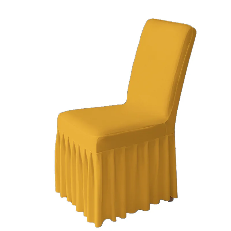 
Stretch polyester plain home hotel restaurant general seat cover chair cover 