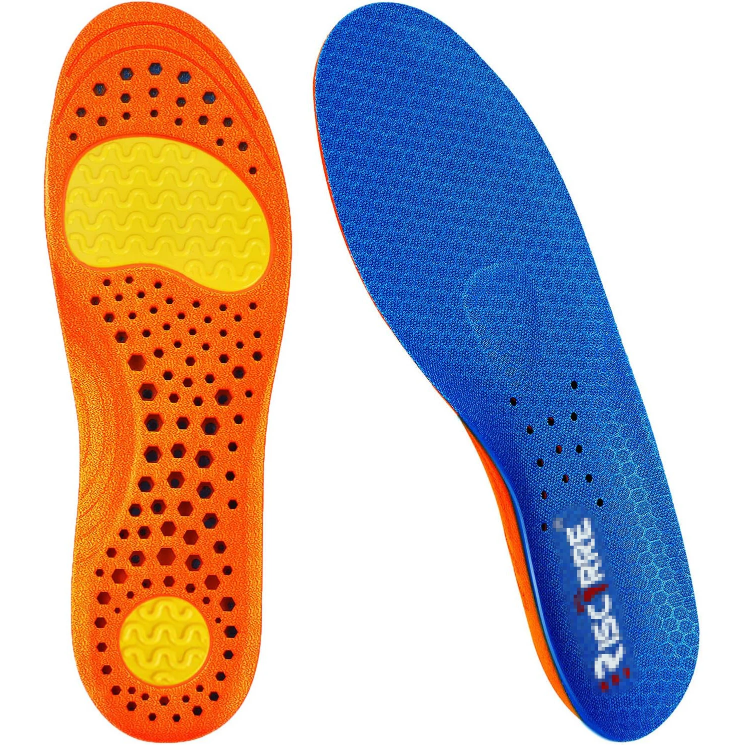 Insoles for Men and Women- Shock Absorption Cushioning Sports Comfort Inserts, Breathable Shoe Inner Soles for Running Walking