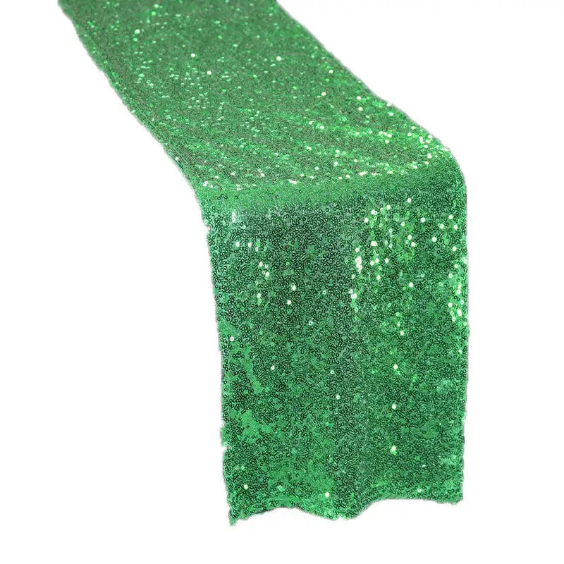 Luxury Polyester Glitter Metallic Extra Long Sequin Table Runner For Wedding Banquet Party