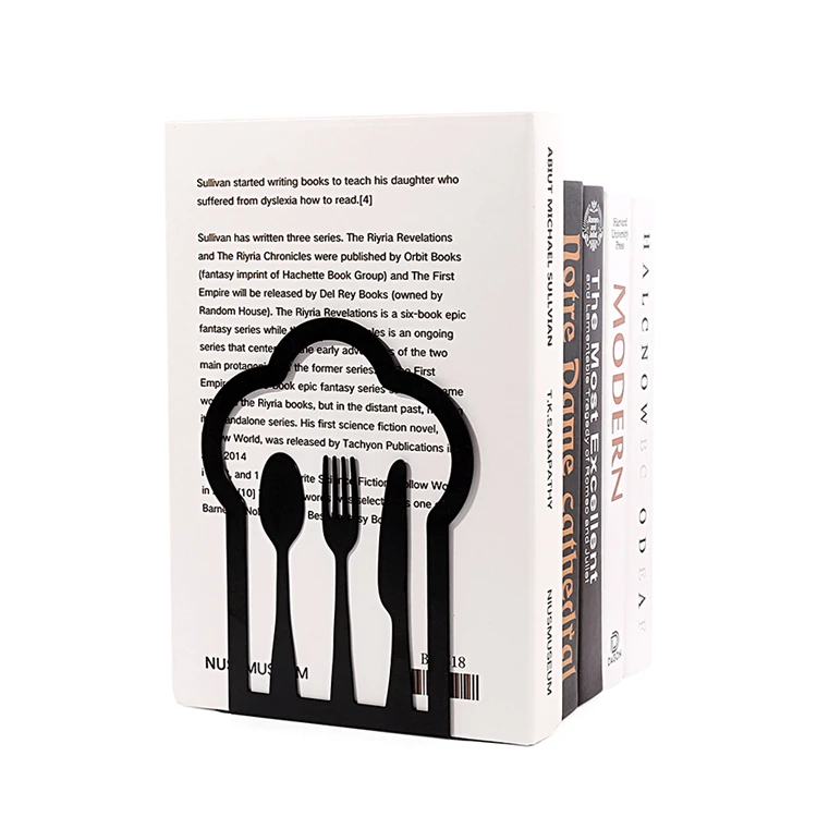  Креативные декоративные металлические подставки для книг в форме вилки Подставка Нескользящая полка хранения дома и