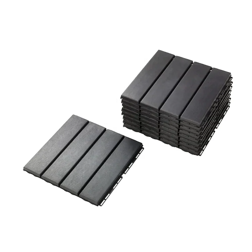 Patio anti-slip plastic Decking tiles for bath room Interlocking floor