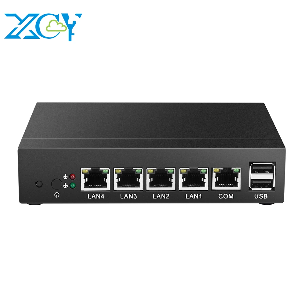 XCY 4 ethernet Мини PC Celeron J1800 LAN маршрутизатор безвентиляторный Pfsense компьютер
