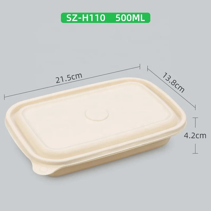 Take away fast food box lunch bowls biodegradable food packaging container corn starch lunch box