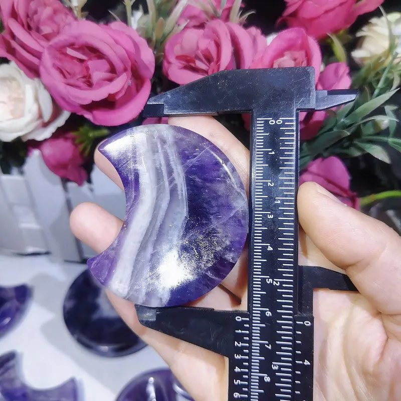 Wholesale Price Hand Polished Bowl Crystals Carving Craft Natural Dream Amethyst Moon Bowl
