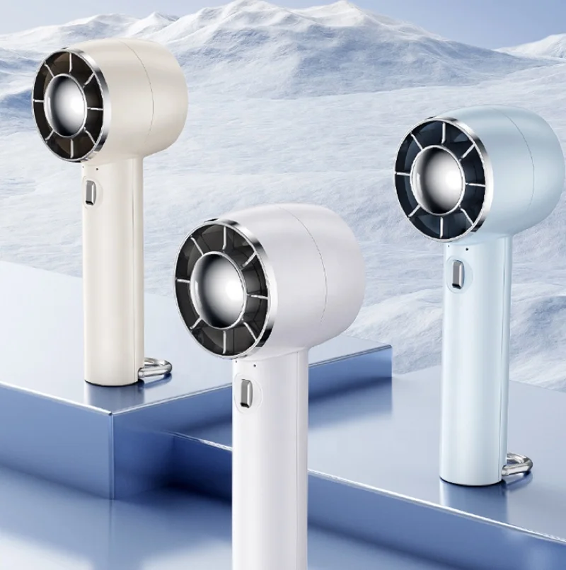 New Cold Compress Small Fan Turbo Charging Outdoor Ice Cooling Usb Rechargeable Mini Portable Handheld Fan