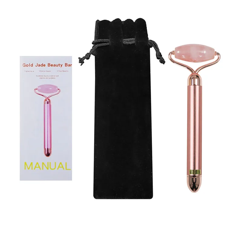 
Electric Beauty Bar Natural Powder Crystal Jade Roller Mini Facial Roller Massage 