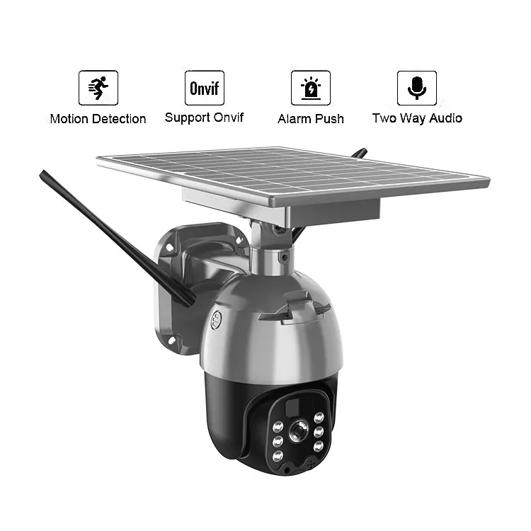 1080P Wifi IP Mini IR Speed Dome Solar PTZ Camera Cctv Security 360 Degree Wireless Camera Auto Motion Tracking IP Camera