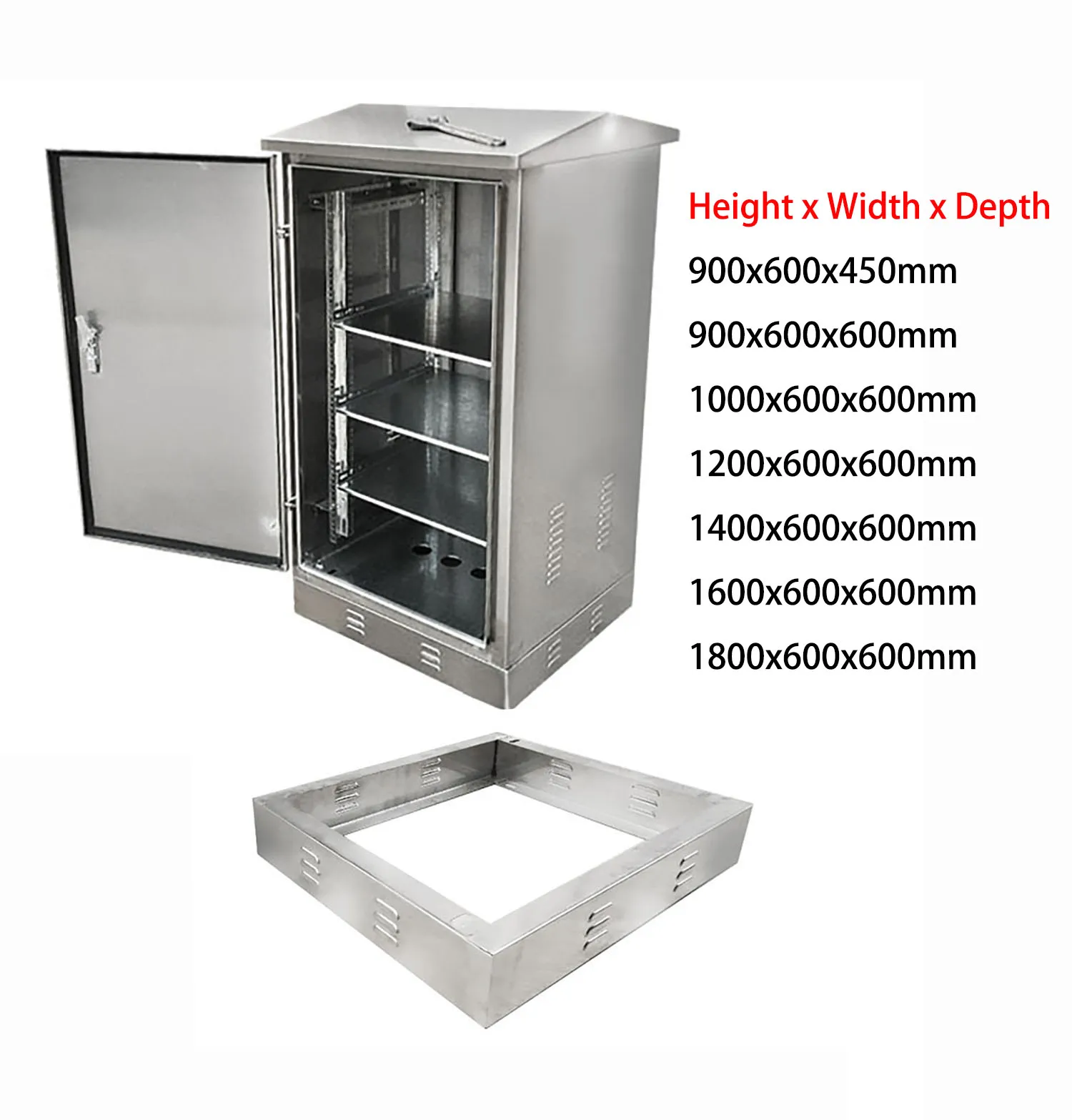 Outdoor stainless steel network cabinet floor server rack wall-mounted power amplifier cabinet switch cabinet