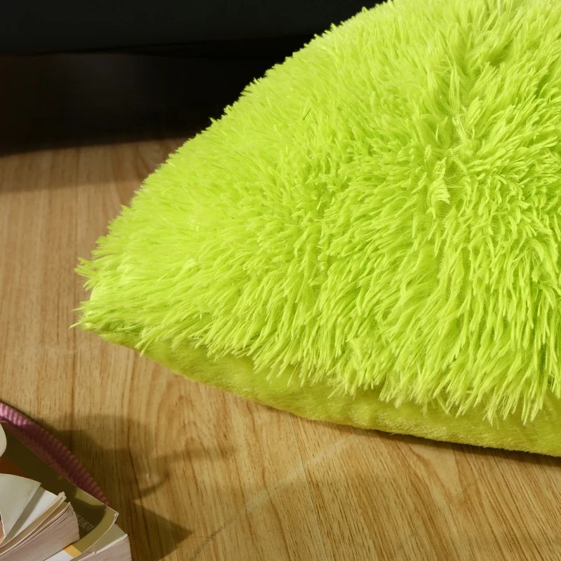 43x43 CM Modern Shaggy Fluffy Plush Cushion Cover Home Decor Pillow Covers for Sofa Couch Car