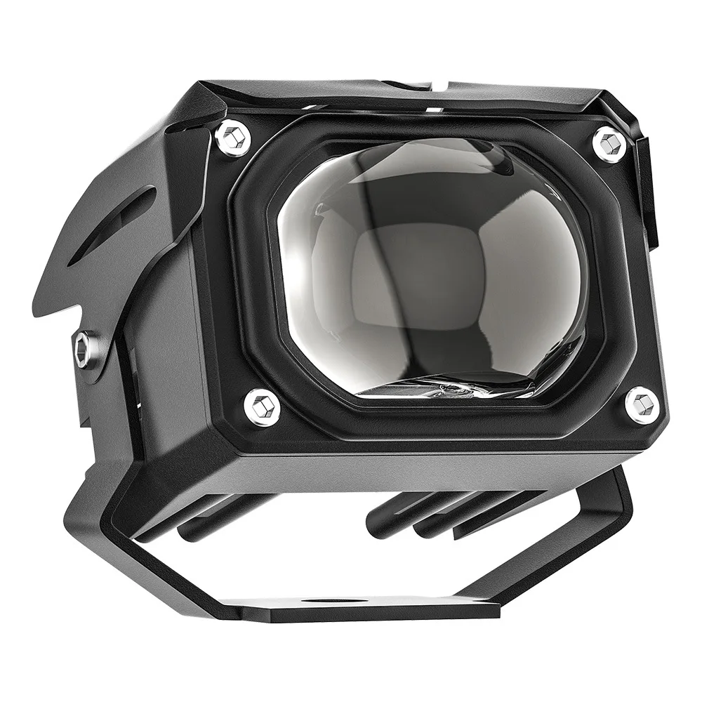 Faros Luces Led Para Moto Motorcycle Headlight Dual Color Pod Spot Light Motorbike Atv Auxiliary Led Motorcycle Spotlight