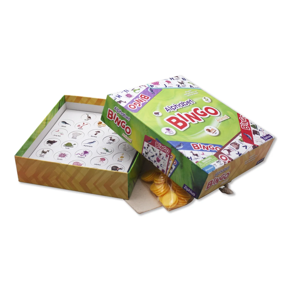 OEM Factory Wholesale customized logo bingo cards paper game bingo board game set for family