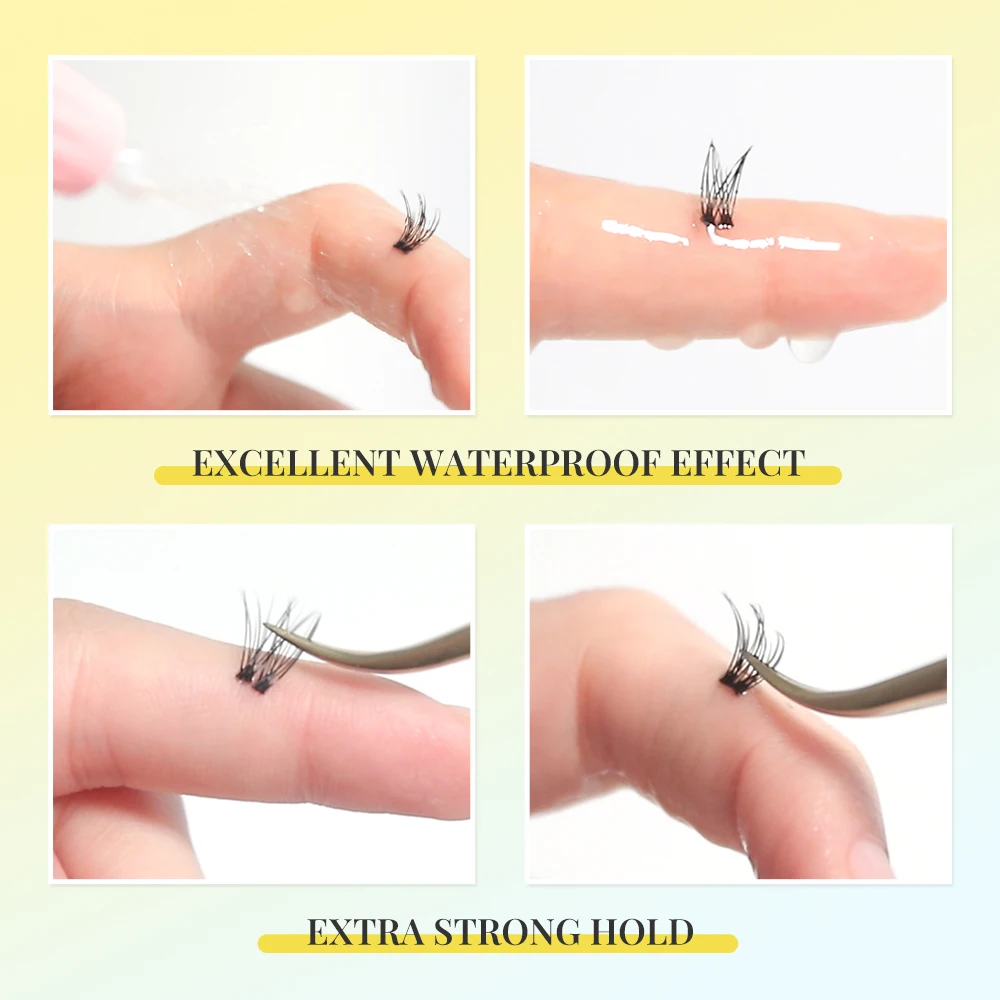 KV 2 weeks waterproof bond and seal diy eyelash glue cluster lash glue adhesive