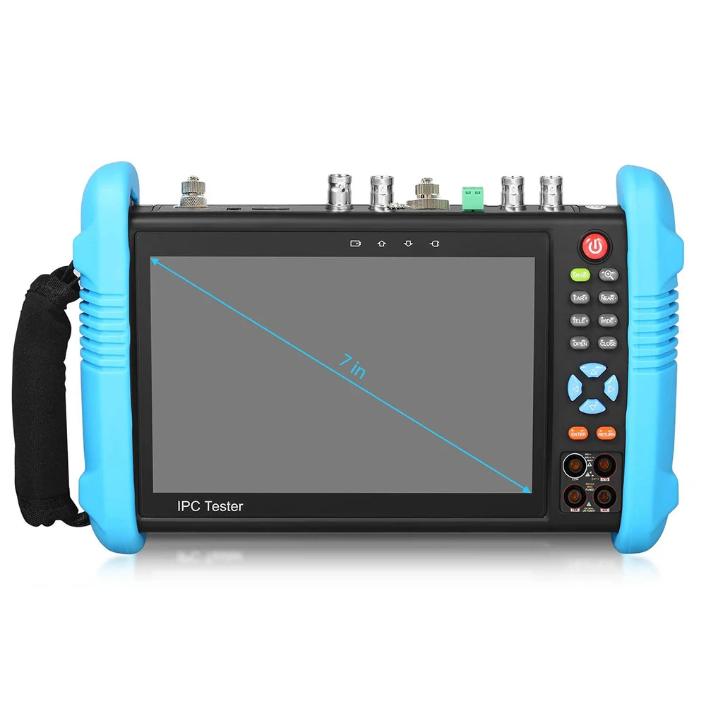 Тестер видеонаблюдения IPC, 7 дюймов, 4K, IP-камеры, мультиметр, оптический измеритель мощности, красный источник света