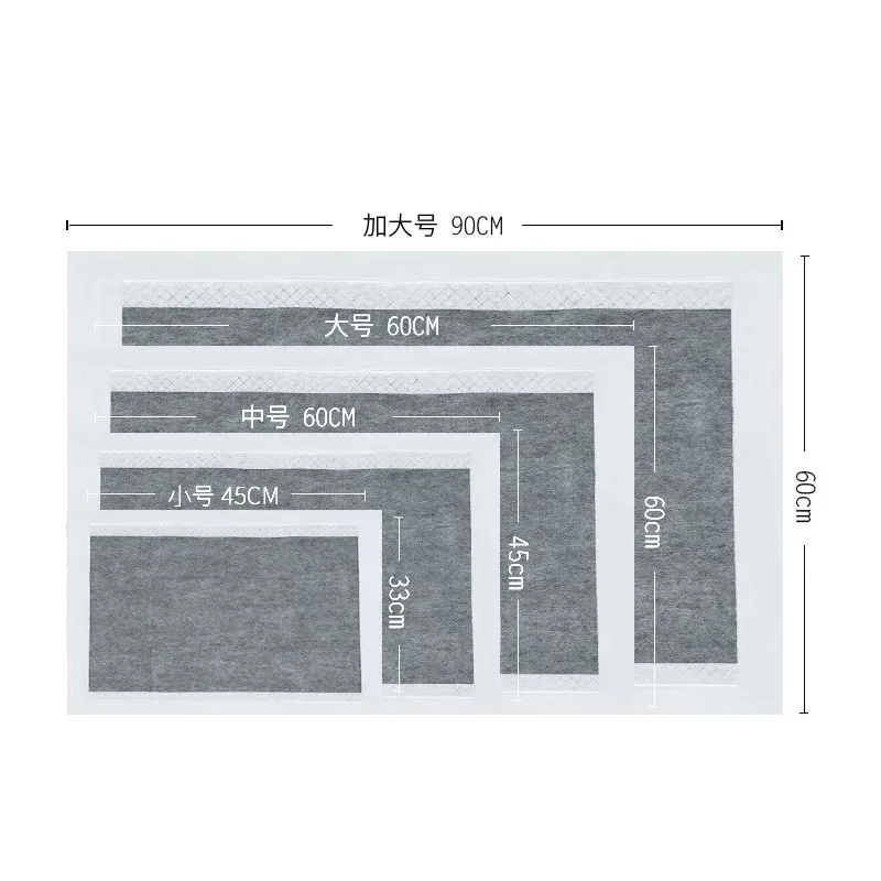 Free sample Wholesale eco friendly S M L XL cheap  pet dog toilet mat dog pee pads water proof training pad mat