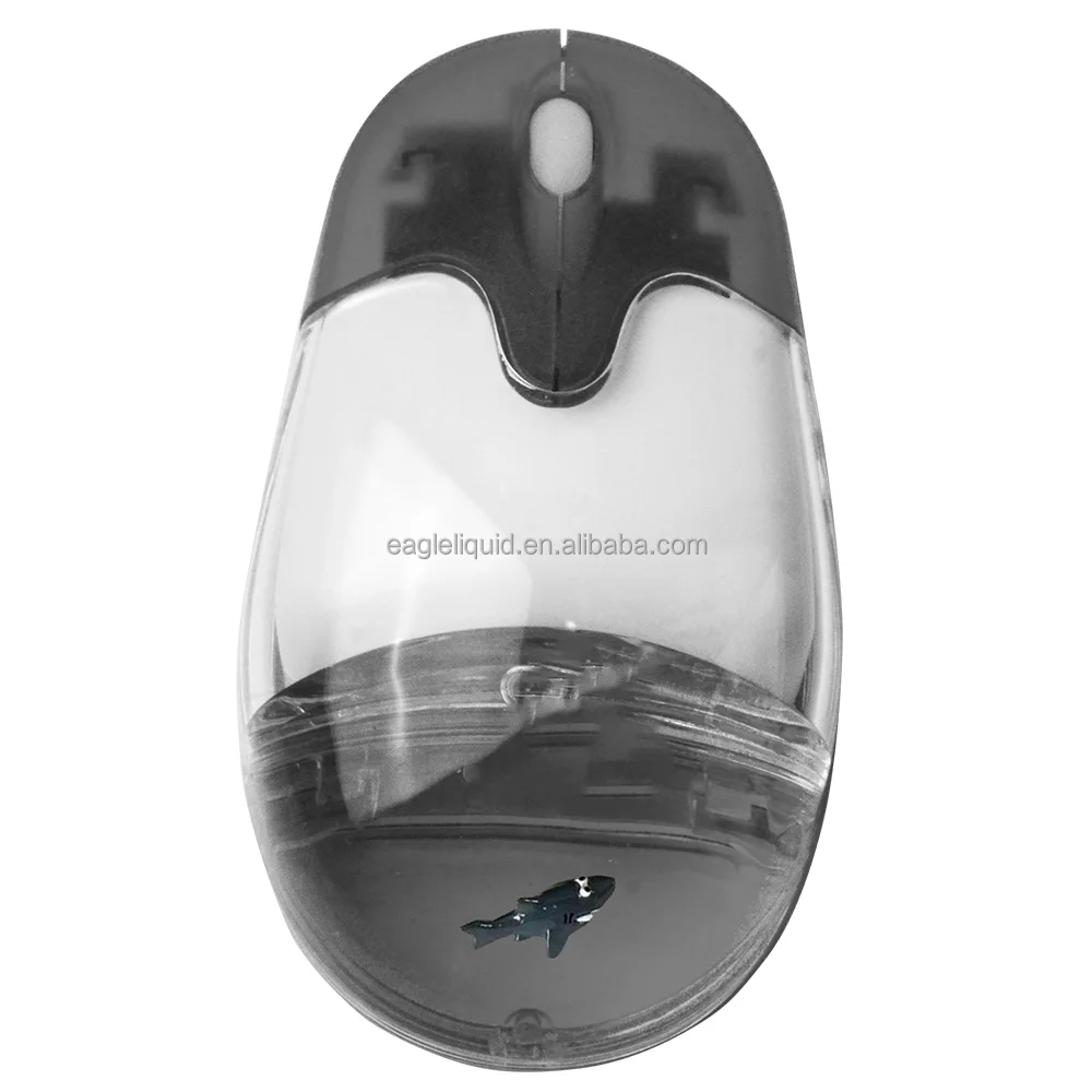 Novelty 2.4G wireless aqua mouse for PC Customized 3D Floating Liquid Wireless Mouse with Cute Dolphin Floating