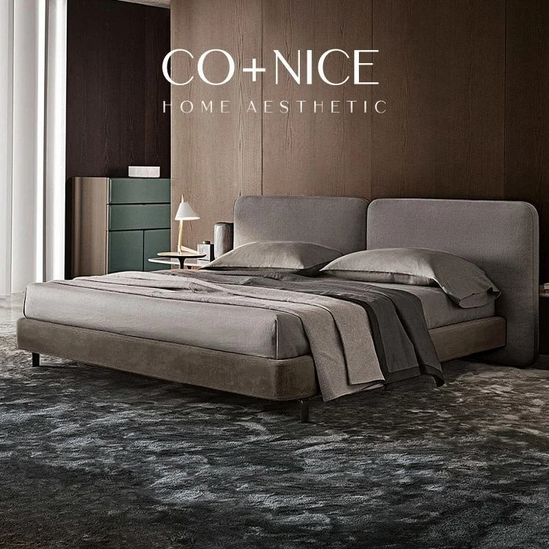 
Damanta custom cloth bed Italian modern simple master bedroom double bed Tatlin cover 