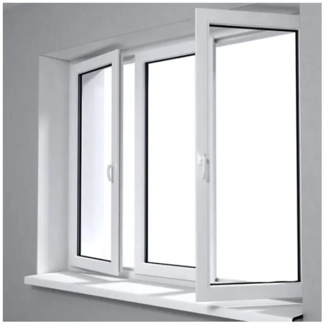 Vinyl UPVC conch plastic steel soundproof windows