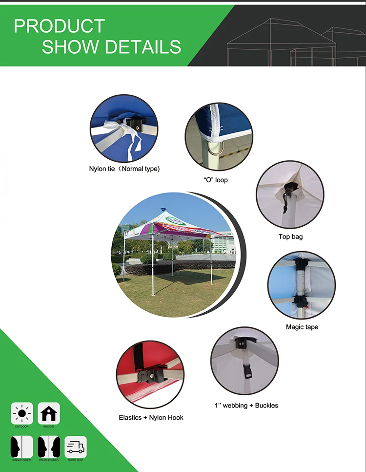 Outdoor Shelter Awning Advertising Gazebo Trade Show Event Custom Exhibition Folding Ez Pop Up 10X10 Canopy Marquee Tent