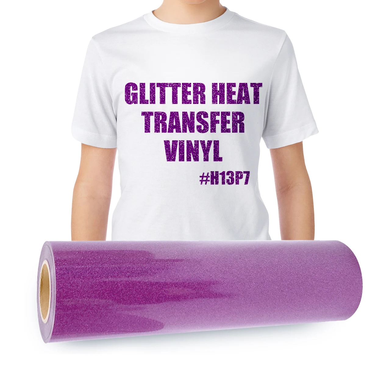 In Stock Various Color 50cm*25m glitter vinyl heat transfer film for t-shirt