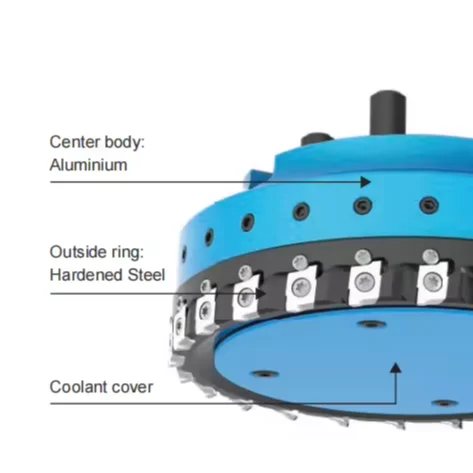 Milling lathe FMP125SC27-BE12-12 Steel+Aluminium Worldia PCD Face Milling Cutter. d = 125 mm. z = 12complete. without inserts