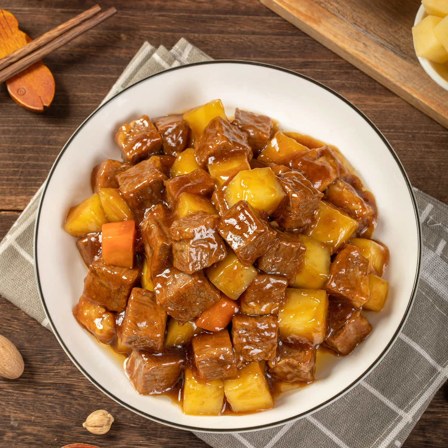 Ready-to-Eat Chinese Instant Beef Potato for Children Convenient Semi-Finished Frozen Food in Bag Packaging