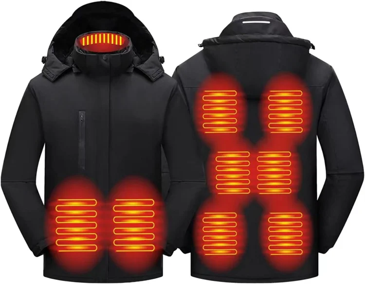 Intelligent control 9 zone heating jacket Long-Lasting Warmth for Winter USB soft shell heating warm jacket