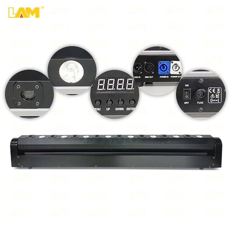 LAM 8 Eyes Laser 8 Beam Moving Head Lights RGB Color 8+8 Laser Beam Bar Moving Head Light for Night Club Disco