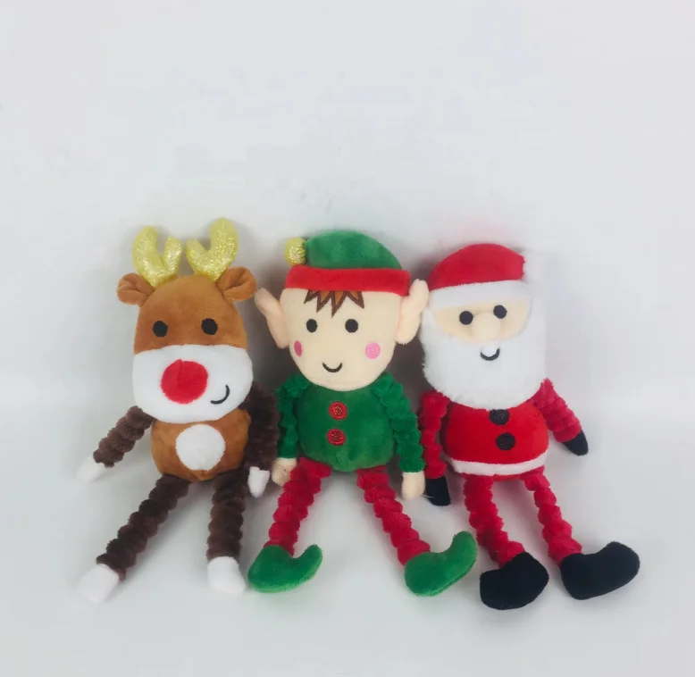 Wholesale christmas plush toys stuffed elf plush doll x-mas gifts plush reindeer