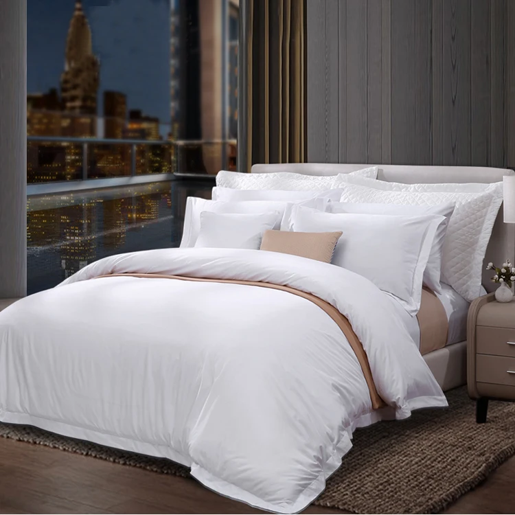 
Cheap personalized 100% cotton fabric comforter pure white bed sheets and microfiber duvet cover 
