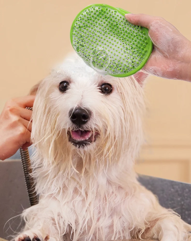 Pet Bath Brush Comb Shampoo Washing Grooming Cleaning Brush for Dogs and Cats