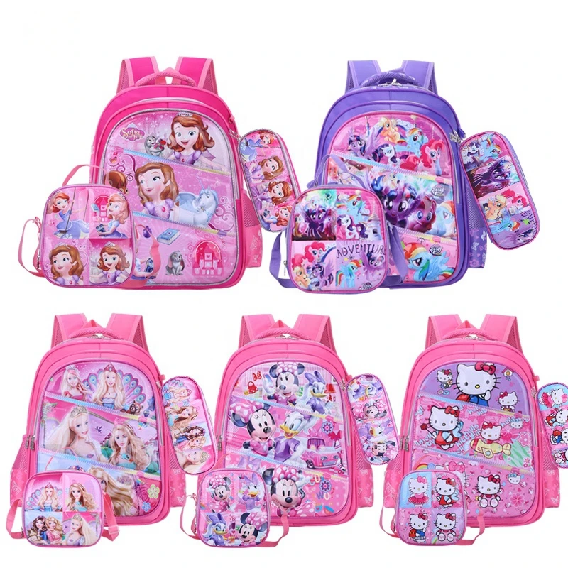 3 in 1 mochila anime  impermeable custom  cute backpack eva kid backpack sets with lunch box pencil case for Elementary School