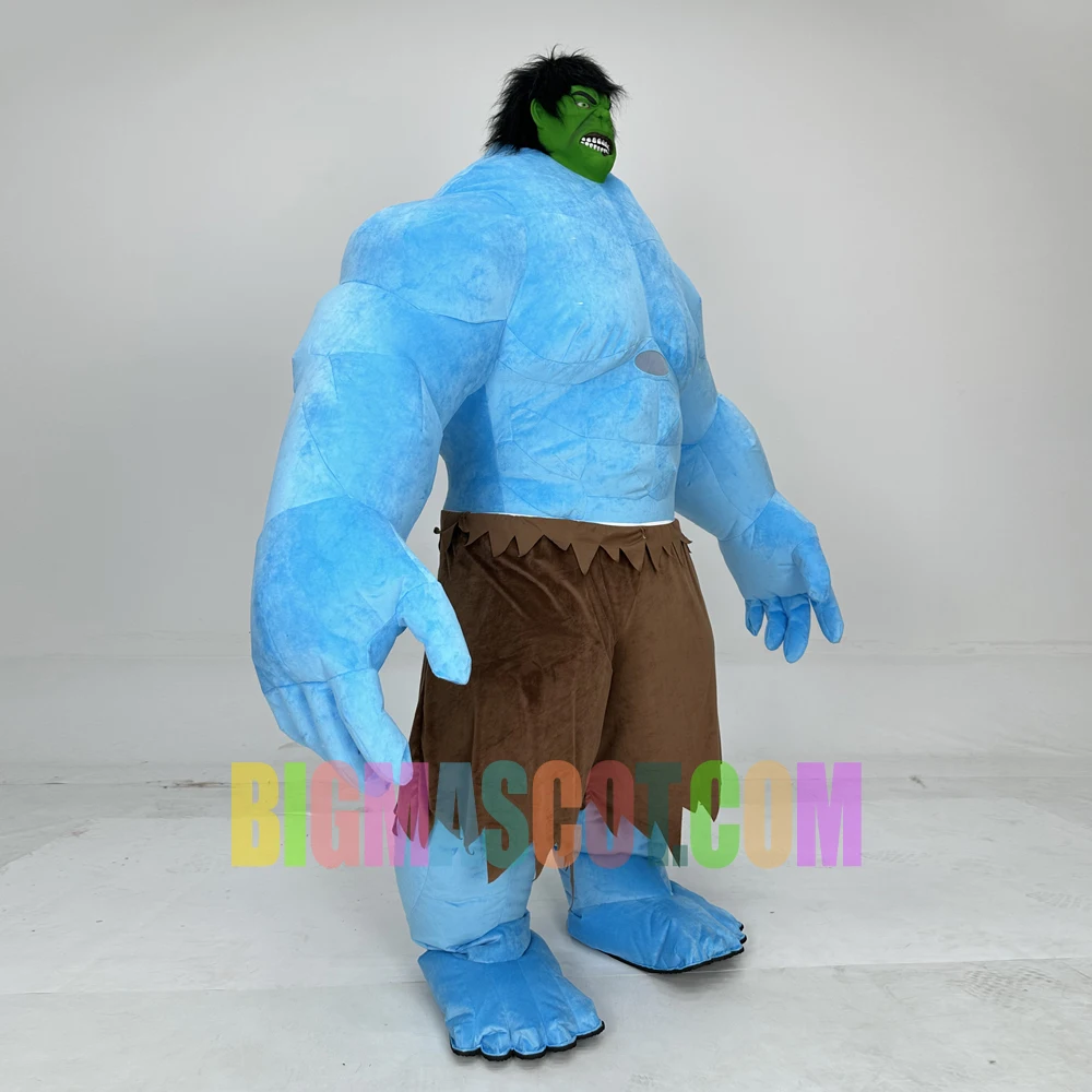 Customized Blue Monster Adult walking Fursuit Cosplay Inflatable Hulk Mascot Costume for Halloween Party