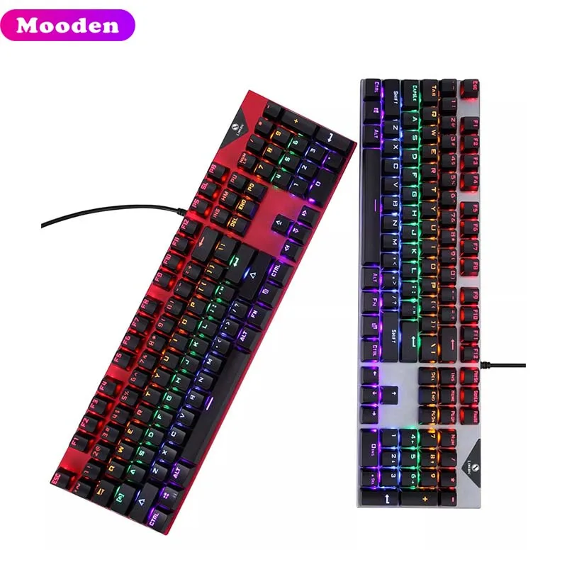 L2000 механическая клавиатура 104 клавиши RGB подсветка Проводная USB игровая для геймерского