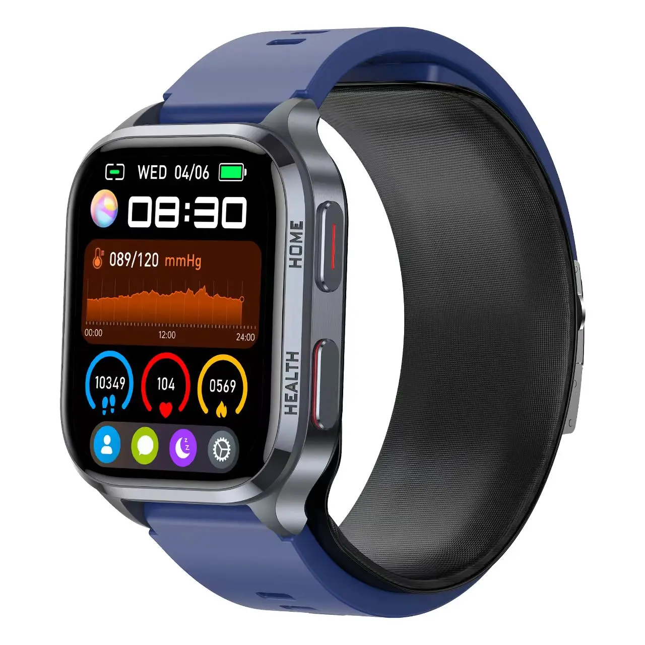 S18 Health Smart Watch 2.01 Inch Screen Bluetooth Call Air Pump Blood Pressure Body Temperature Blood Oxygen Sleep Monitoring