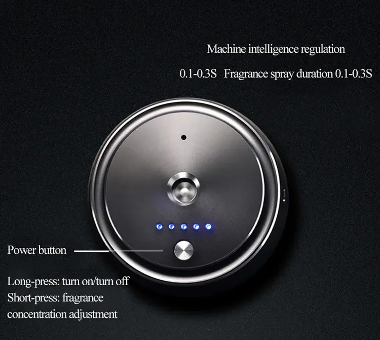 Portable Automatic Spray Fragrance Waterless Essential Oil Car Diffuser Wireless Smart Air Purify Essential Oil Car Nebulizer